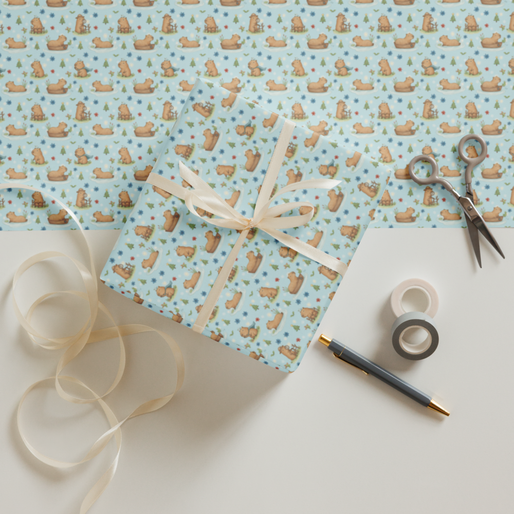 Capybara Gift Wrap Sheets - Set of 3