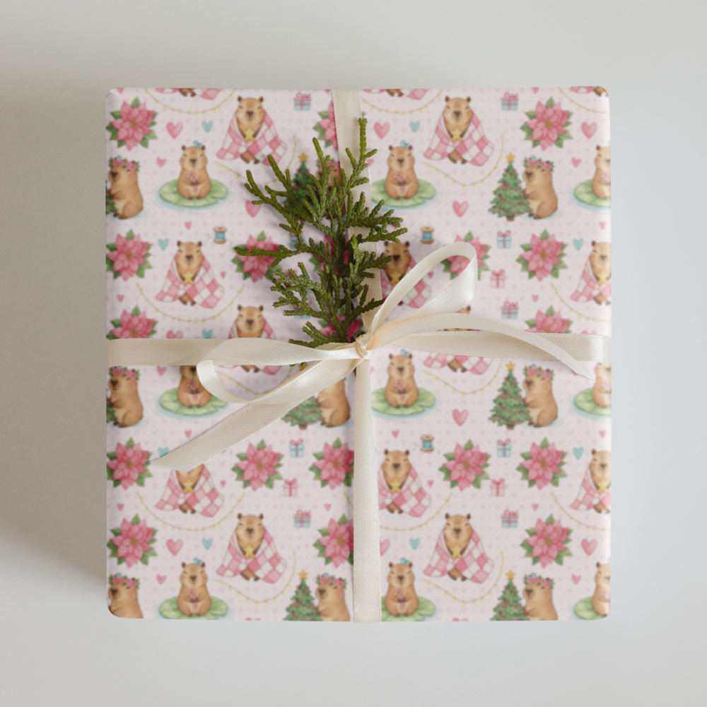 Capybara Gift Wrap Sheets - Set of 3